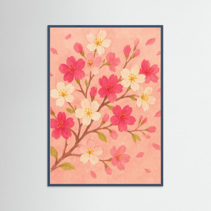 Teal Wood Spring Blossom