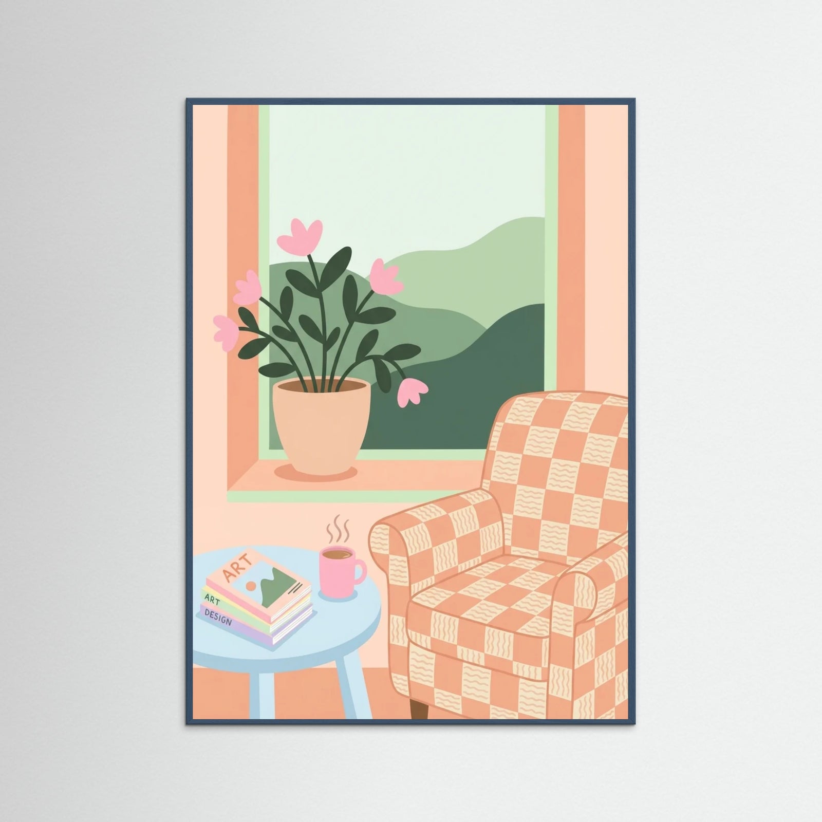 Teal Wood Spring Blush Still Life