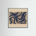 Teal Wood Square Abstract Currents
