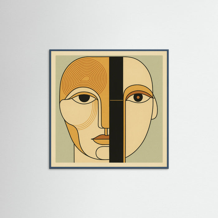 Teal Wood Square Abstract Gaze