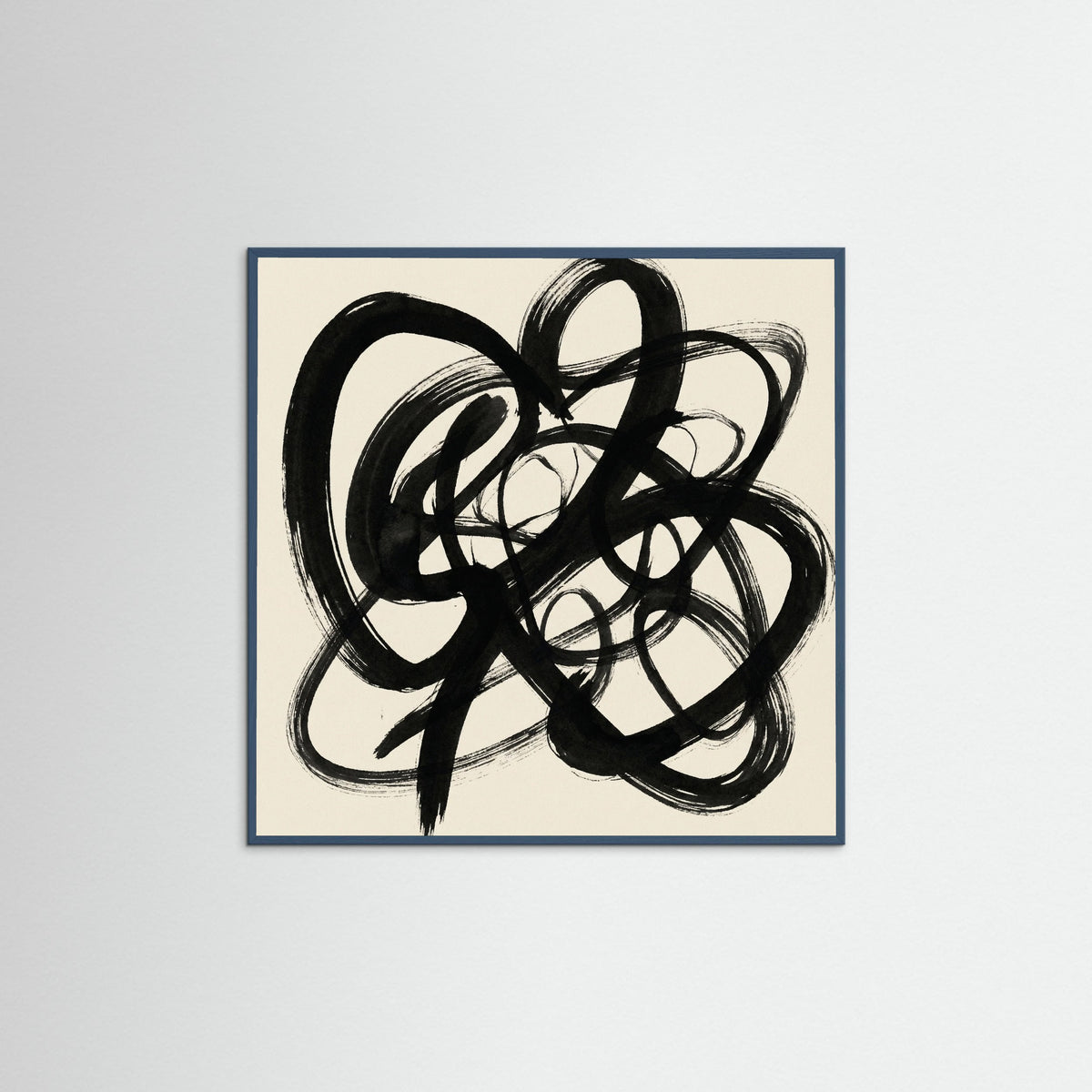 Teal Wood Square Abstract Gestures