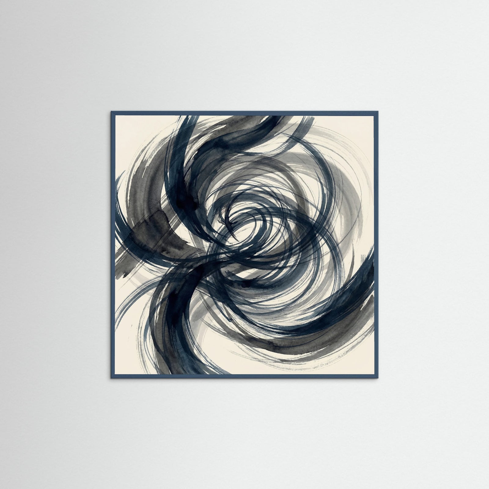 Teal Wood Square Abstract Structure