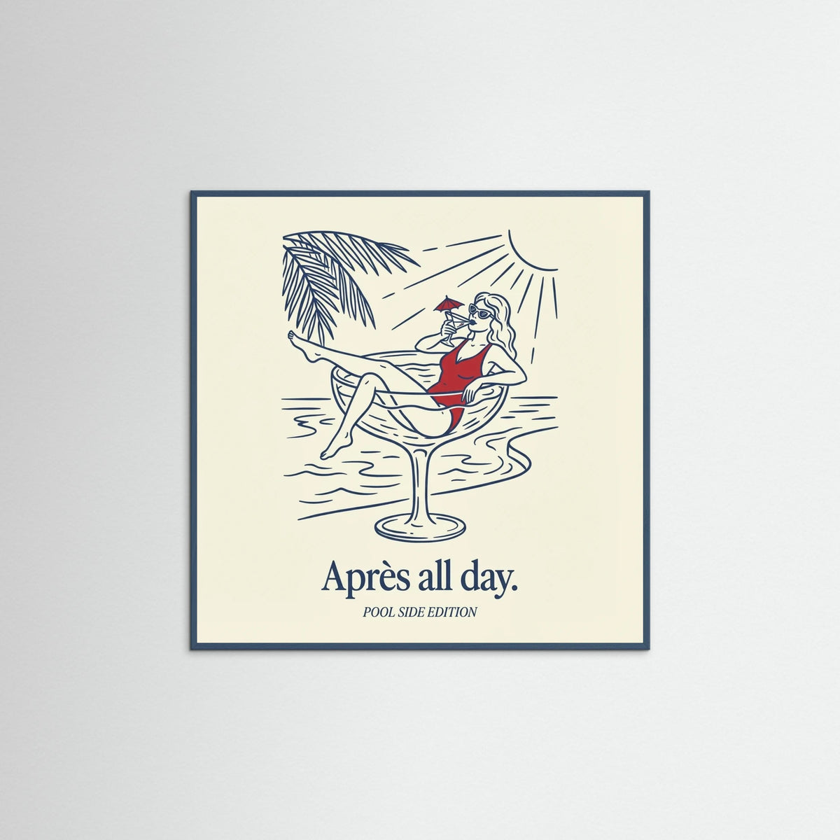 Teal Wood Square Aprs Chic