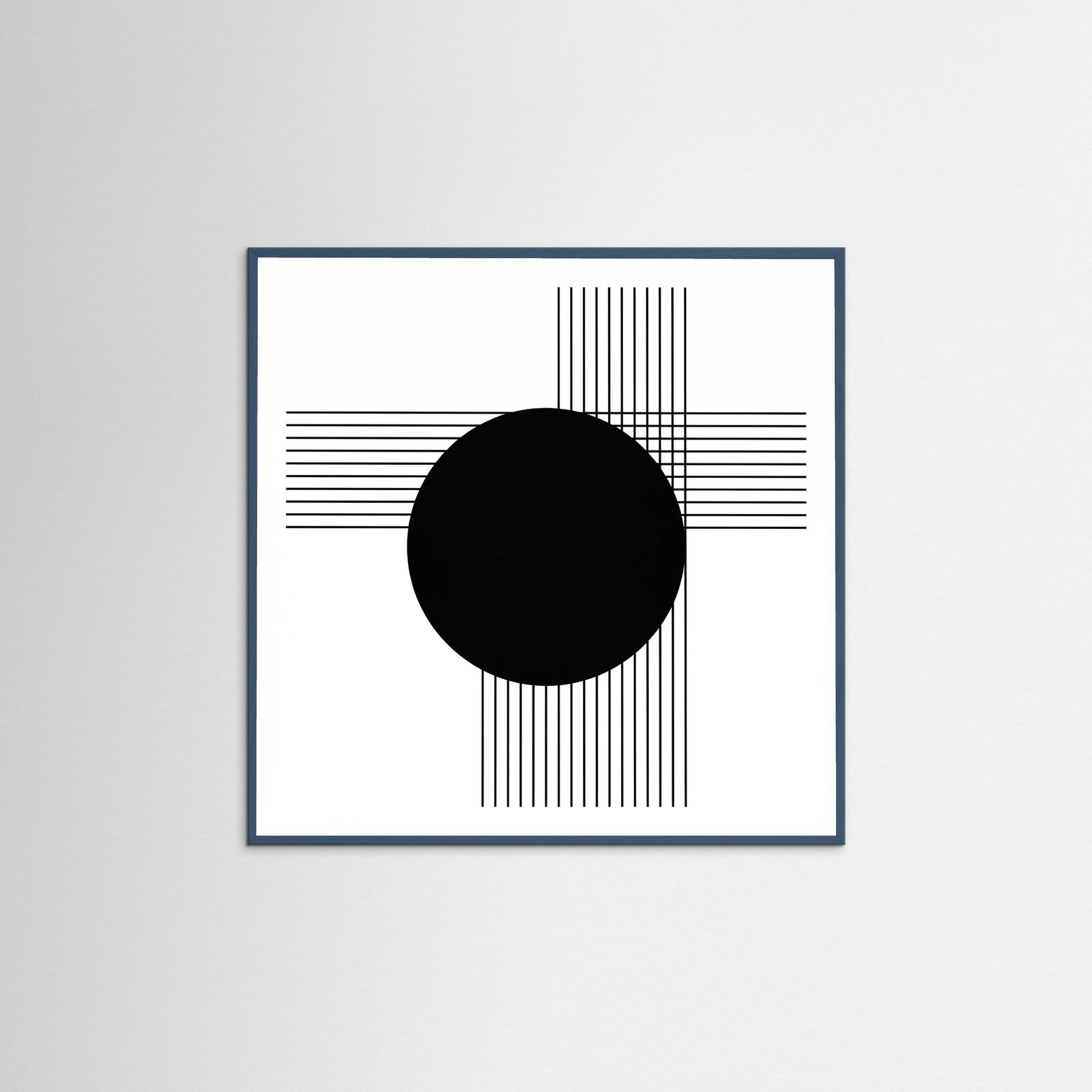 Teal Wood Square Art Print Beige