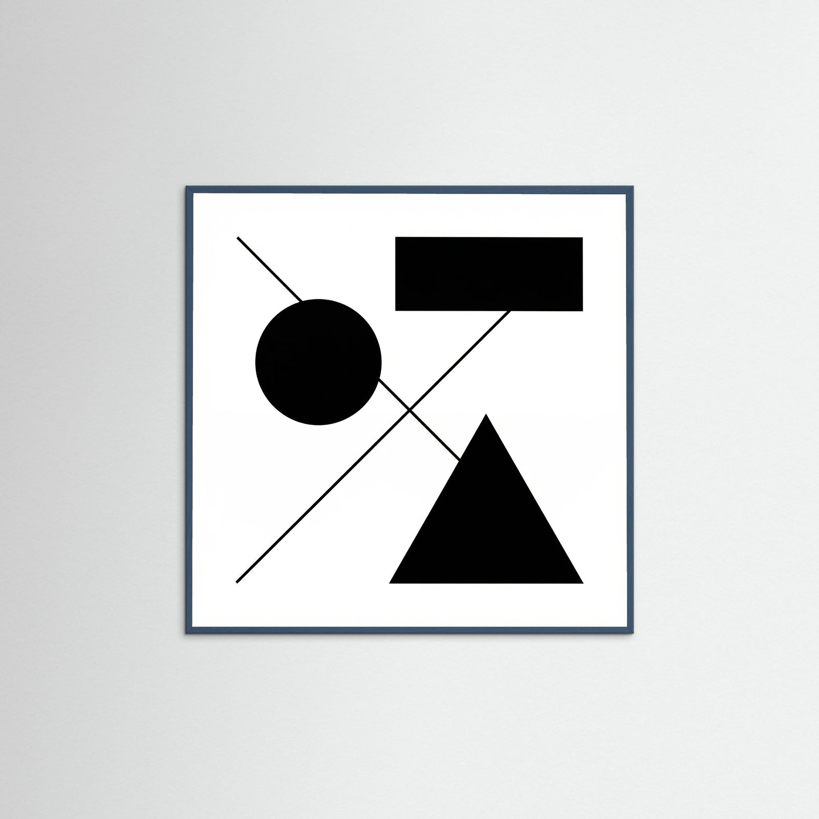 Teal Wood Square Art Print Beige