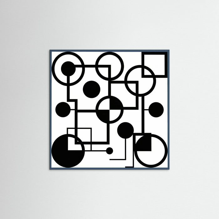 Teal Wood Square Art Print Beige