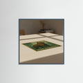 Teal Wood Square Bear Harmony