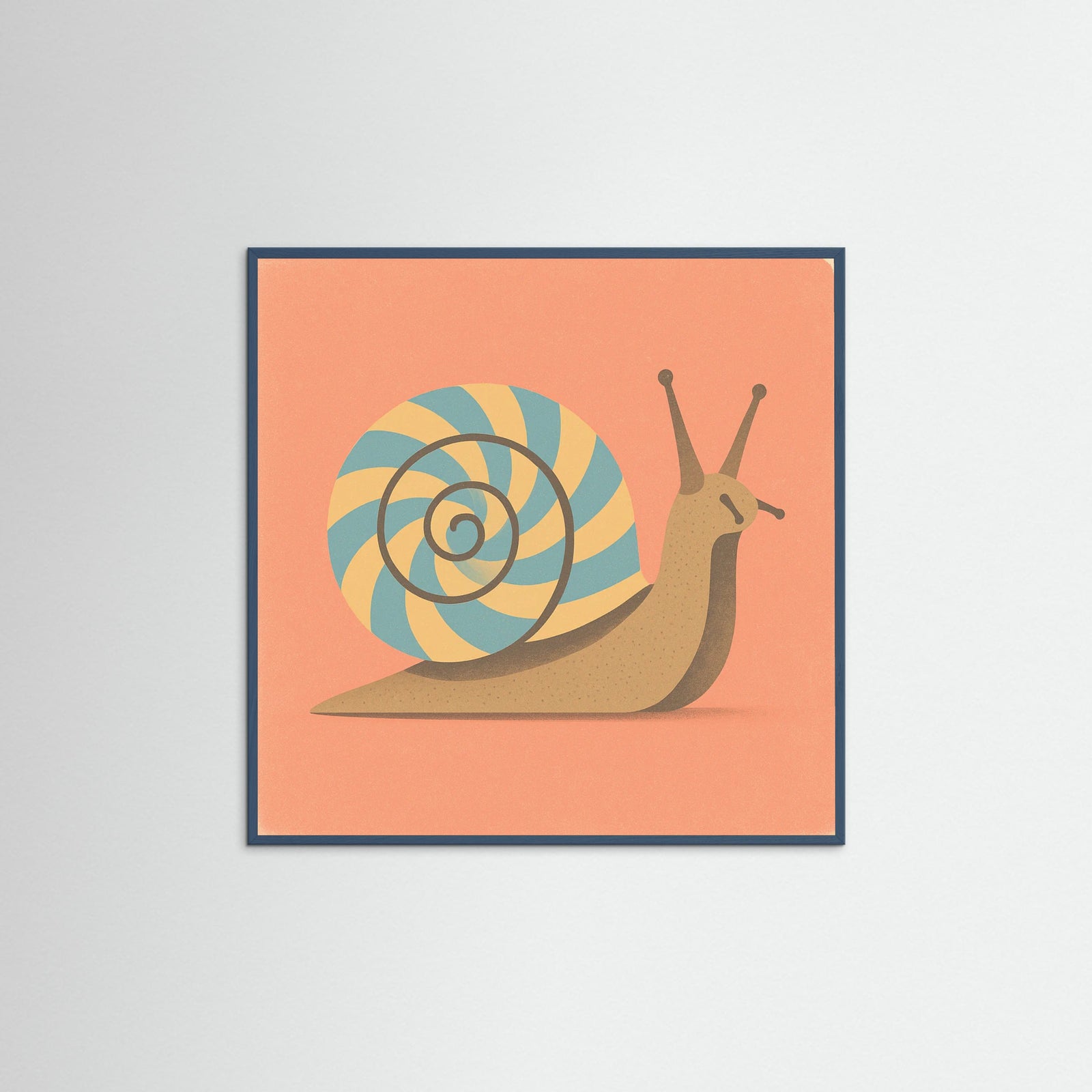 Teal Wood Square Candy Snail