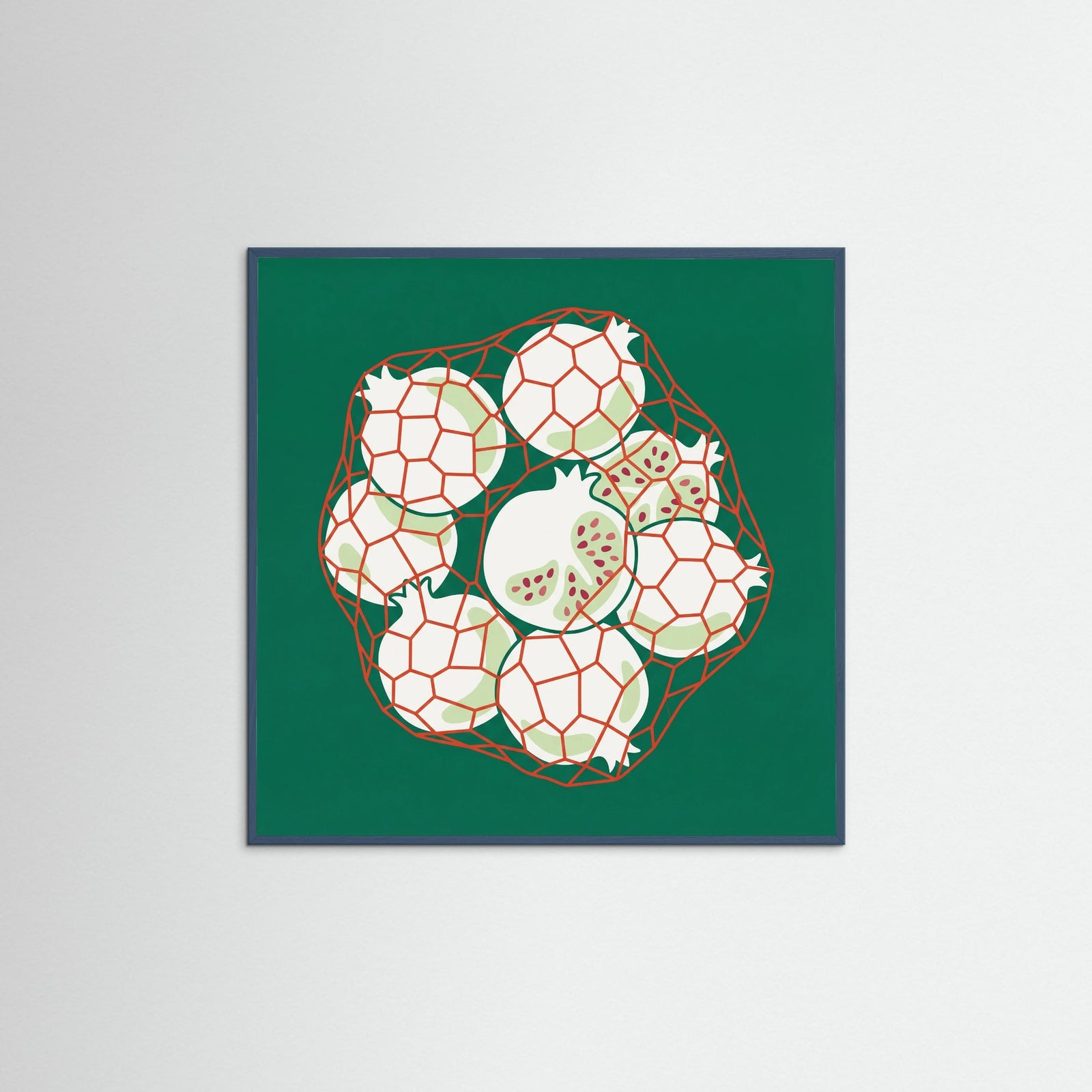 Teal Wood Square Citrus Catch