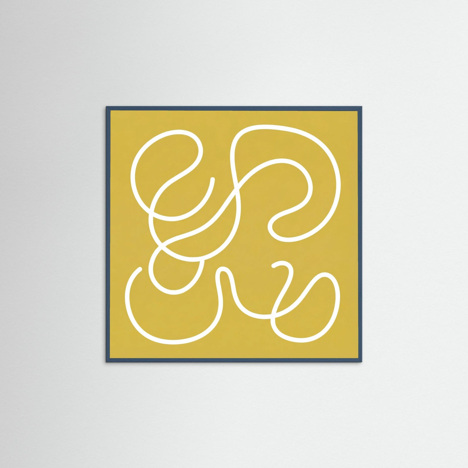 Teal Wood Square Curved Form