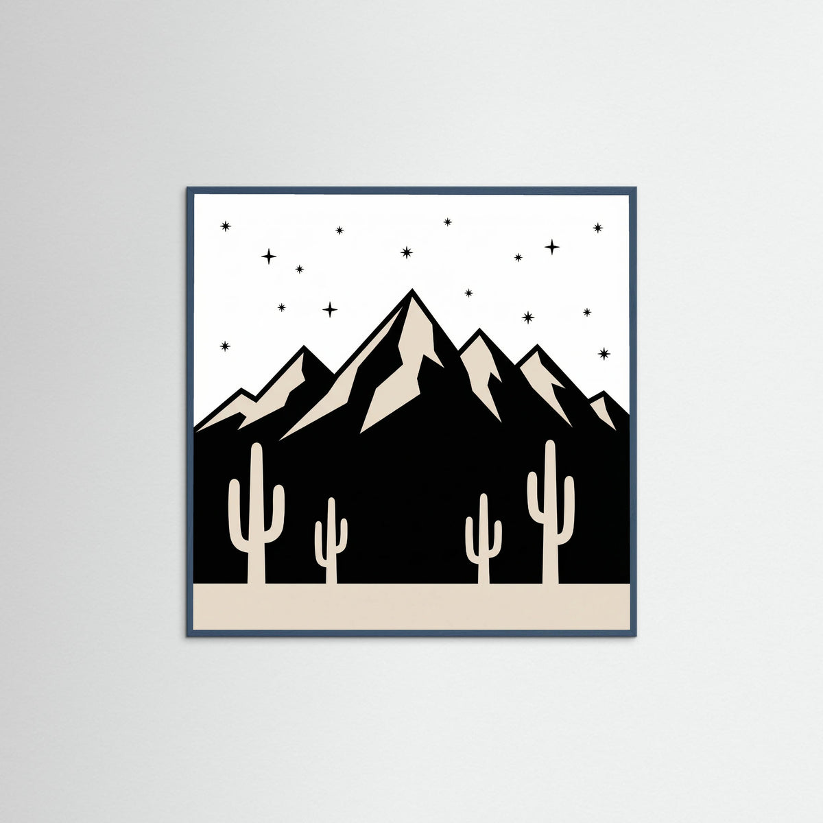 Teal Wood Square Desert Night Vision