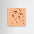 Teal Wood Square Elegant Silhouette