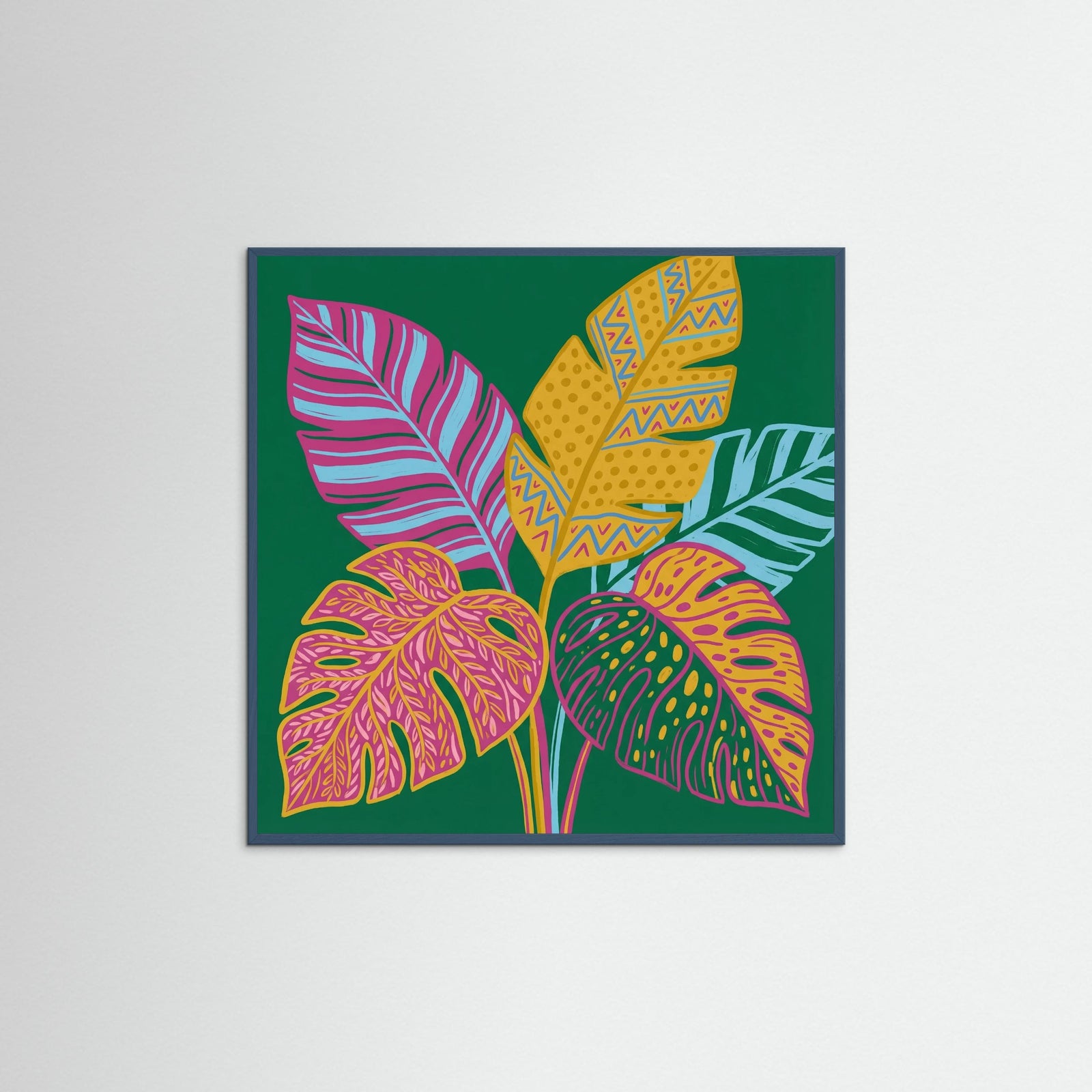 Teal Wood Square Floral Vessel