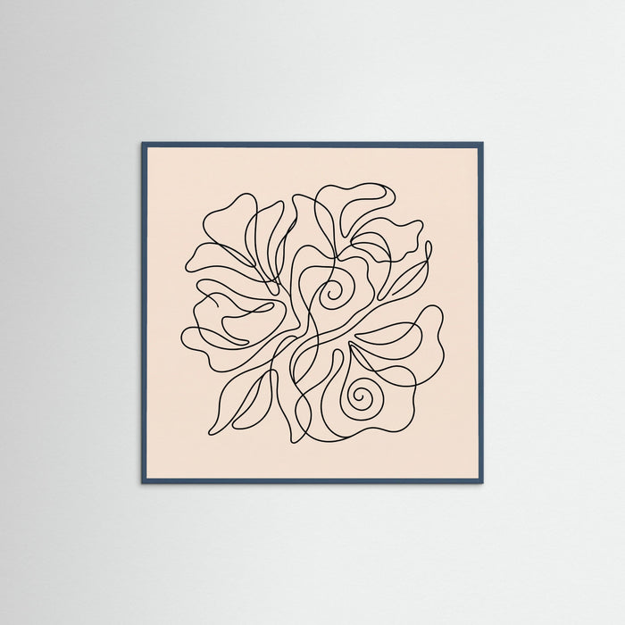Teal Wood Square Flowing Contour