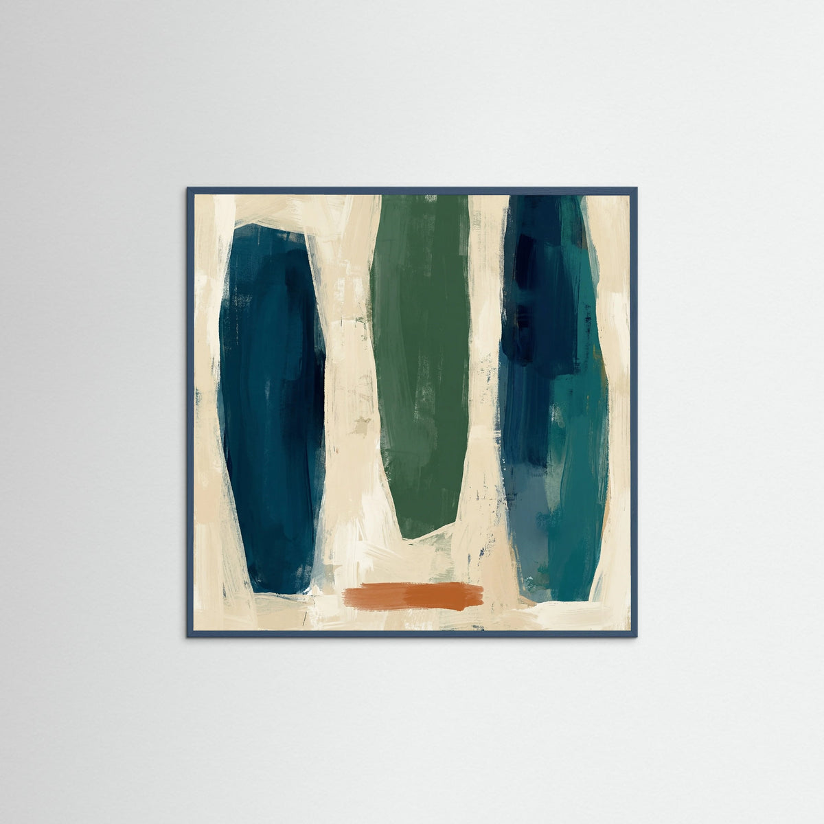 Teal Wood Square Fluid Forms