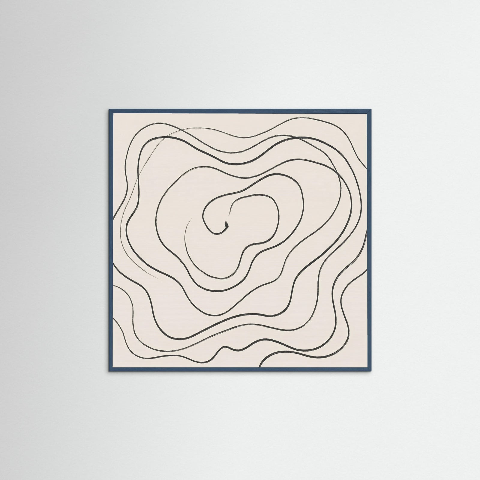 Teal Wood Square Fluid Traces