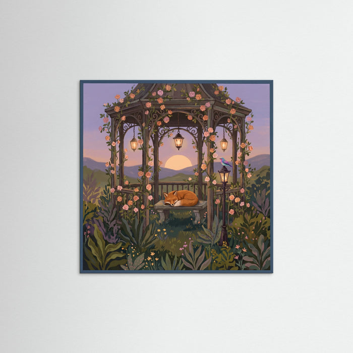 Teal Wood Square Garden Serenity