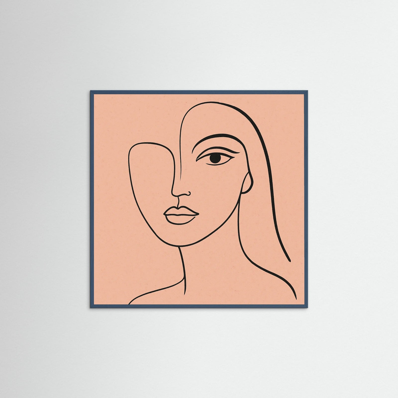 Teal Wood Square Gentle Curves