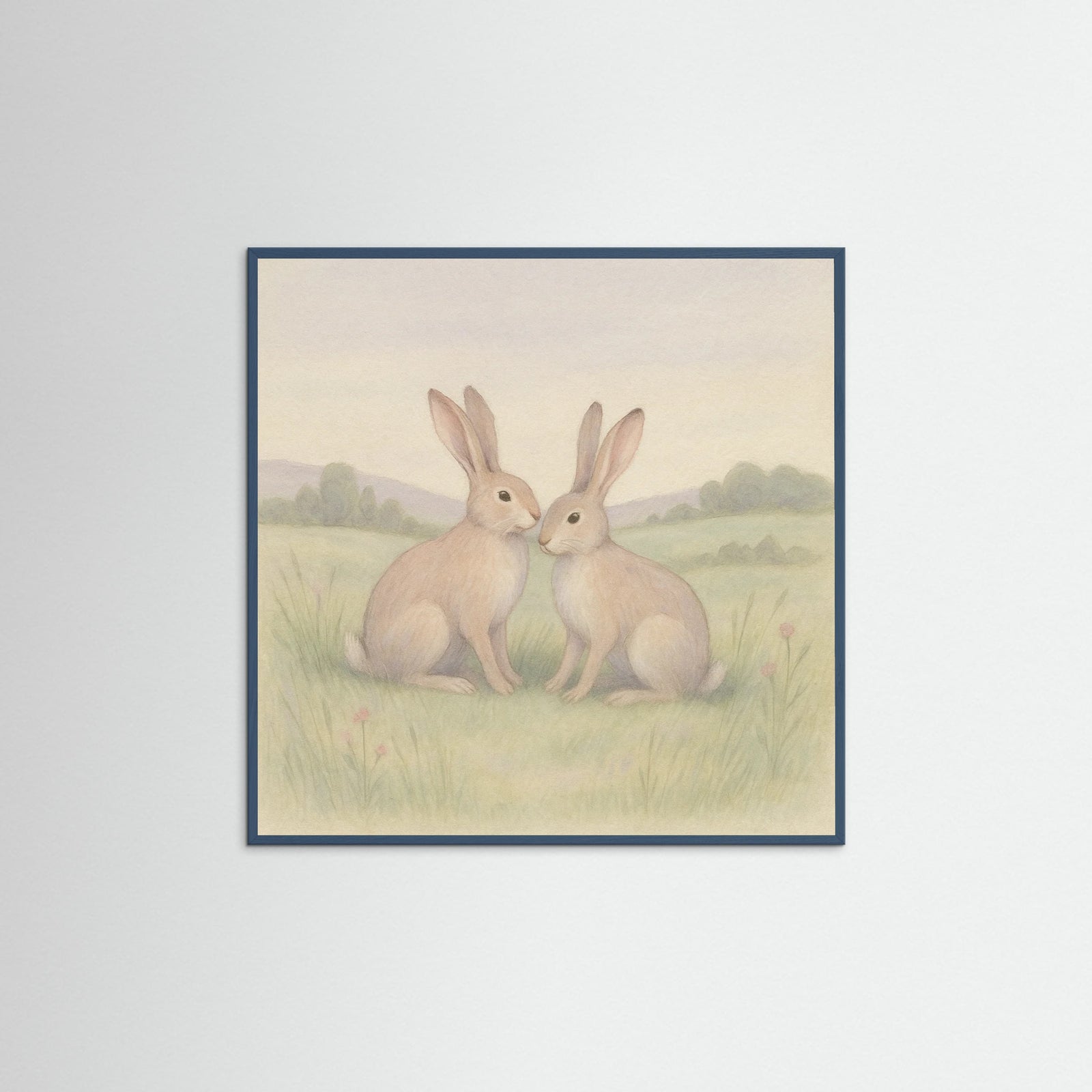 Teal Wood Square Gentle Meadow