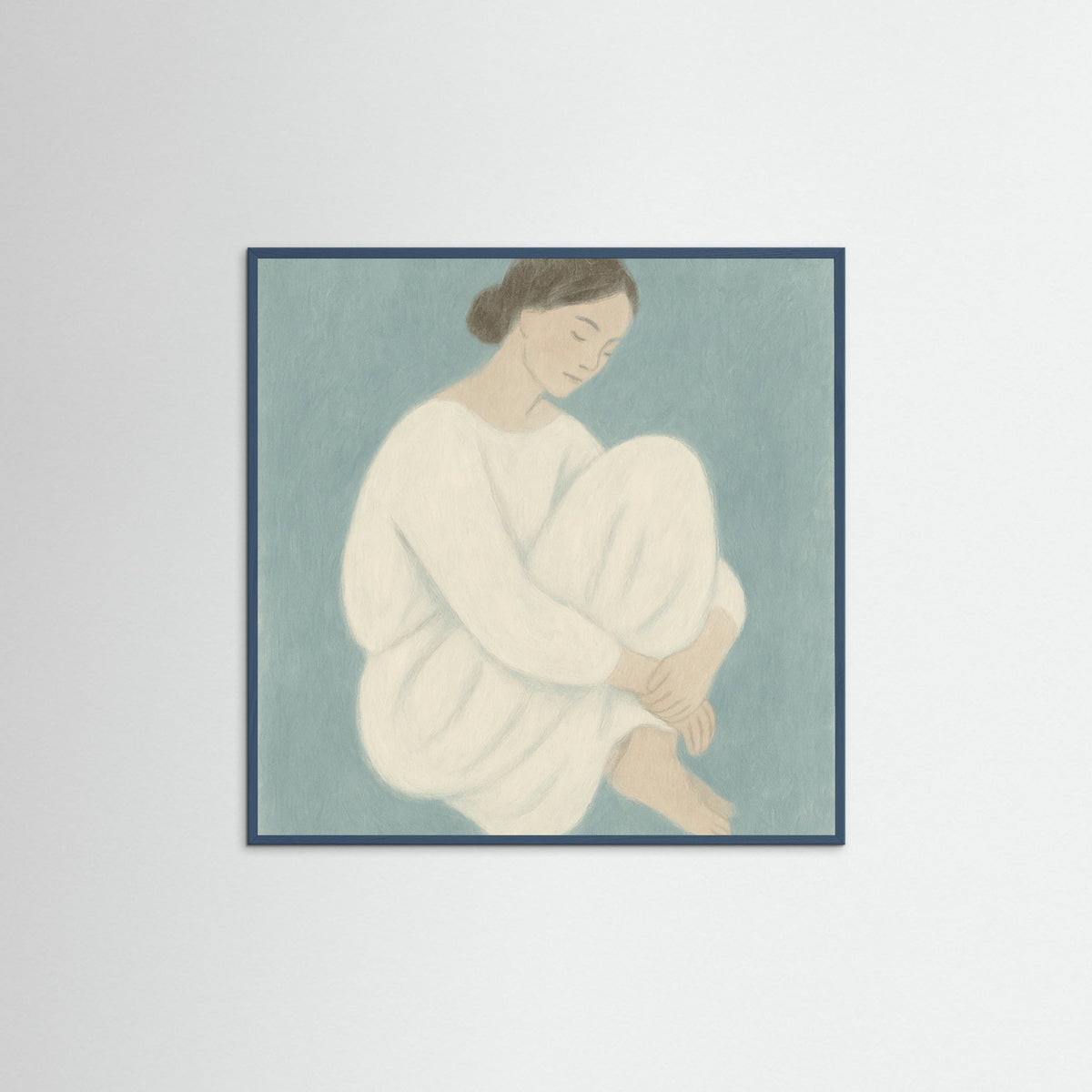 Teal Wood Square Gentle Pause