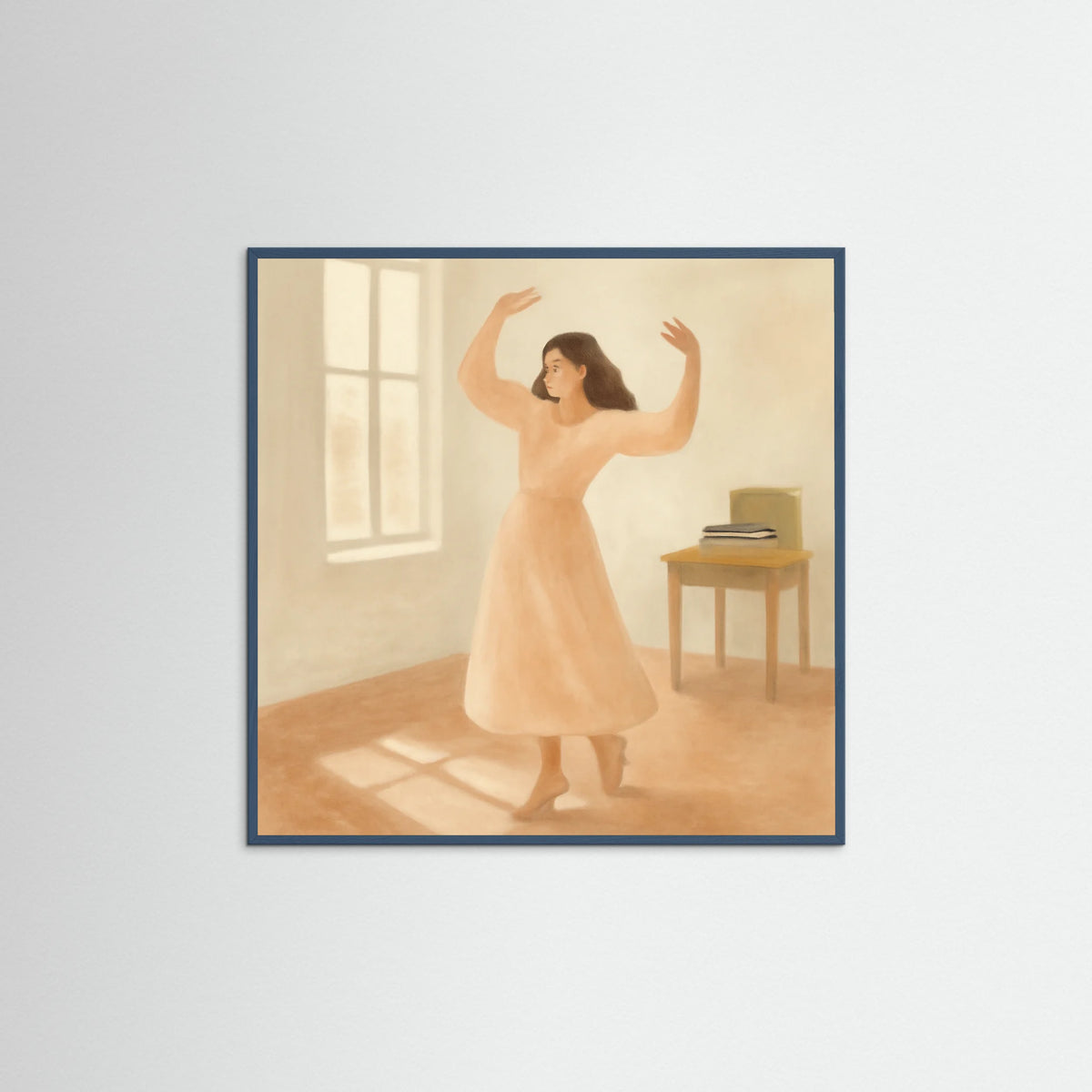 Teal Wood Square Gentle Rhythm