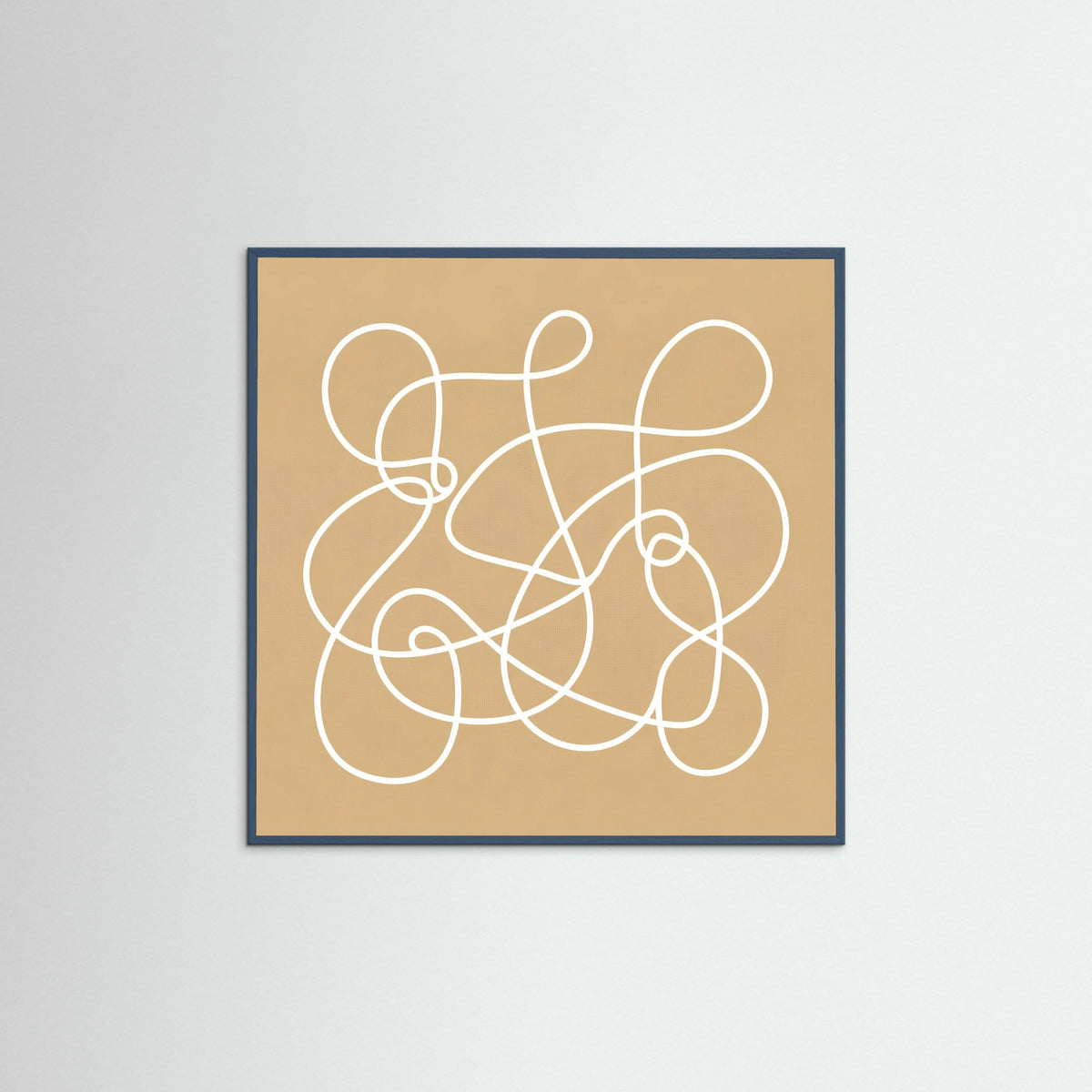 Teal Wood Square Golden Glyphs