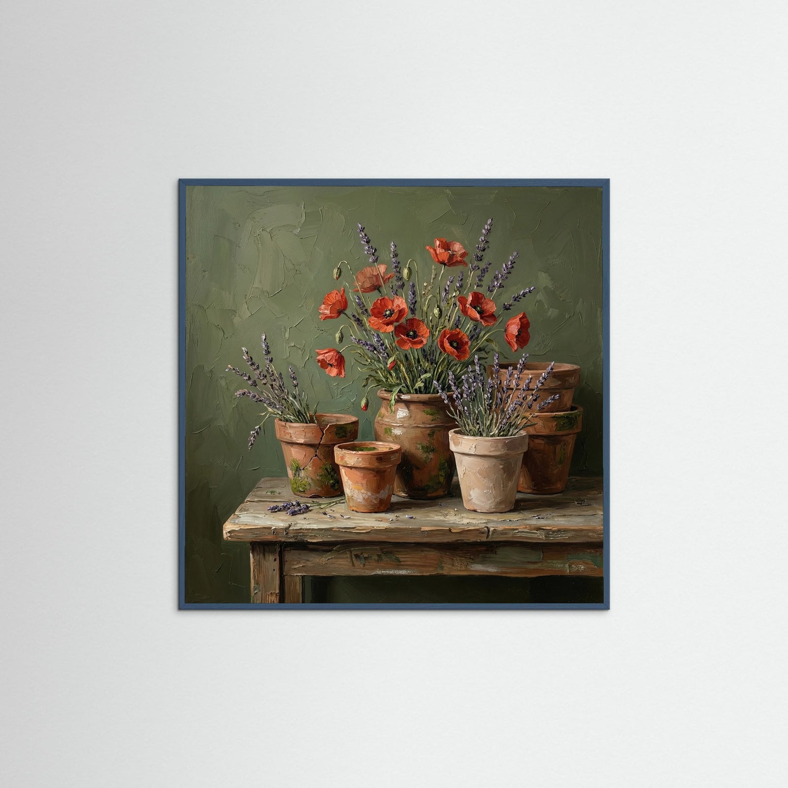 Teal Wood Square Harvest Maiden