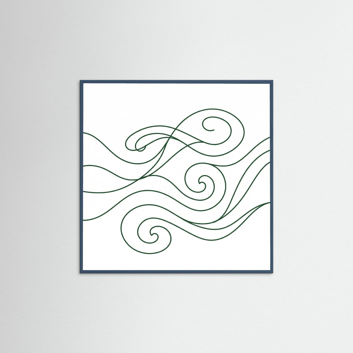 Teal Wood Square Midnight Flow