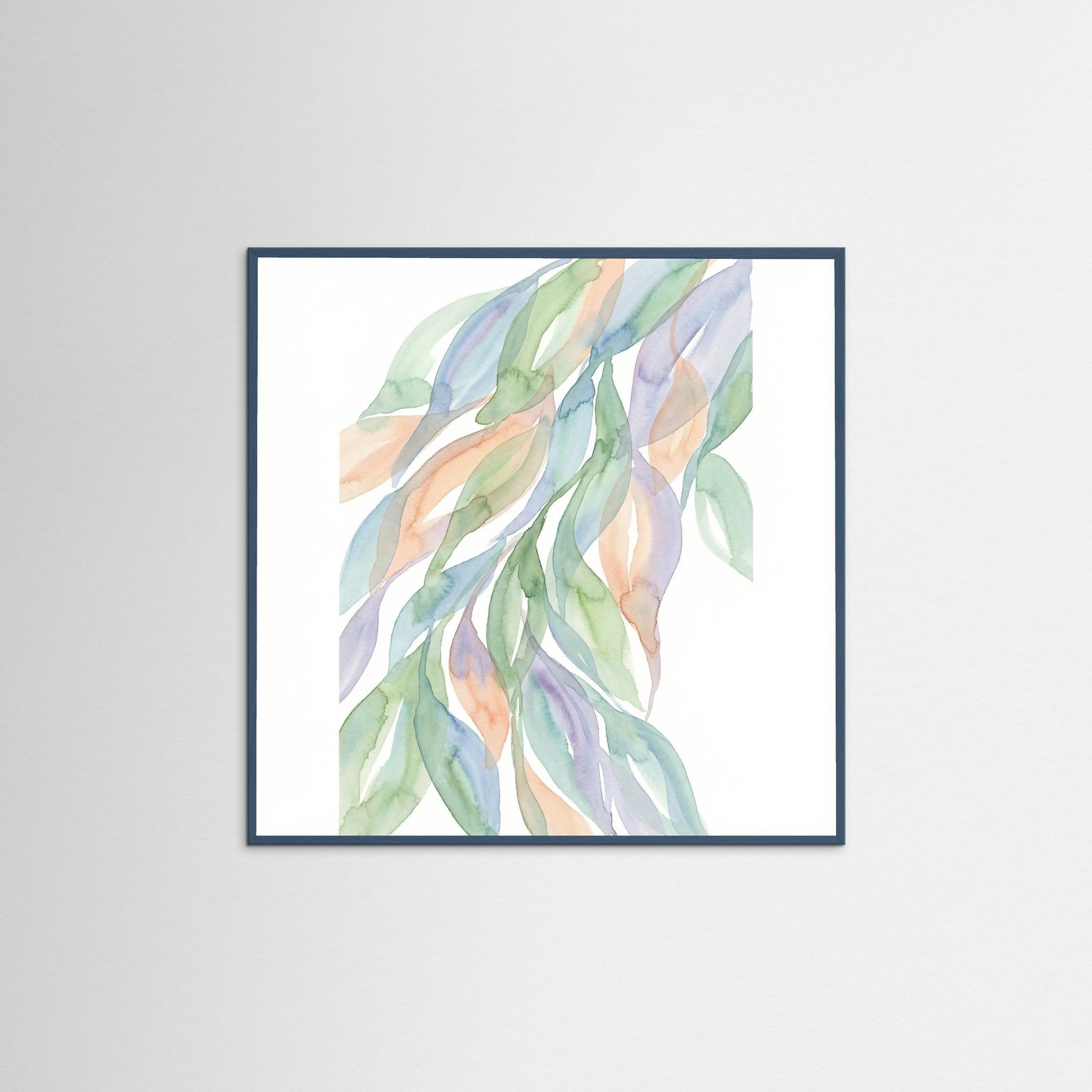 Teal Wood Square Misty Forms