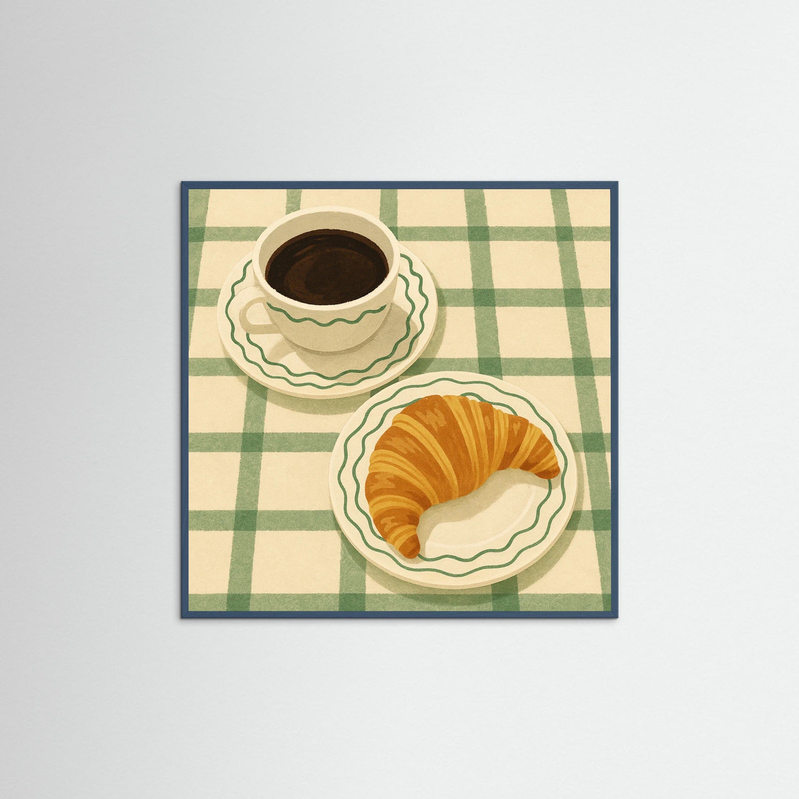 Teal Wood Square Morning Indulgence