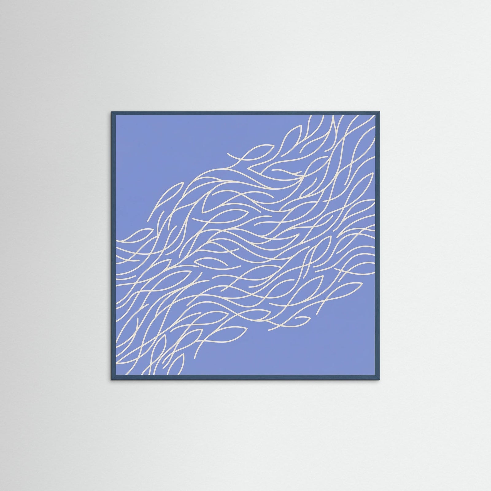 Teal Wood Square Ocean Fan