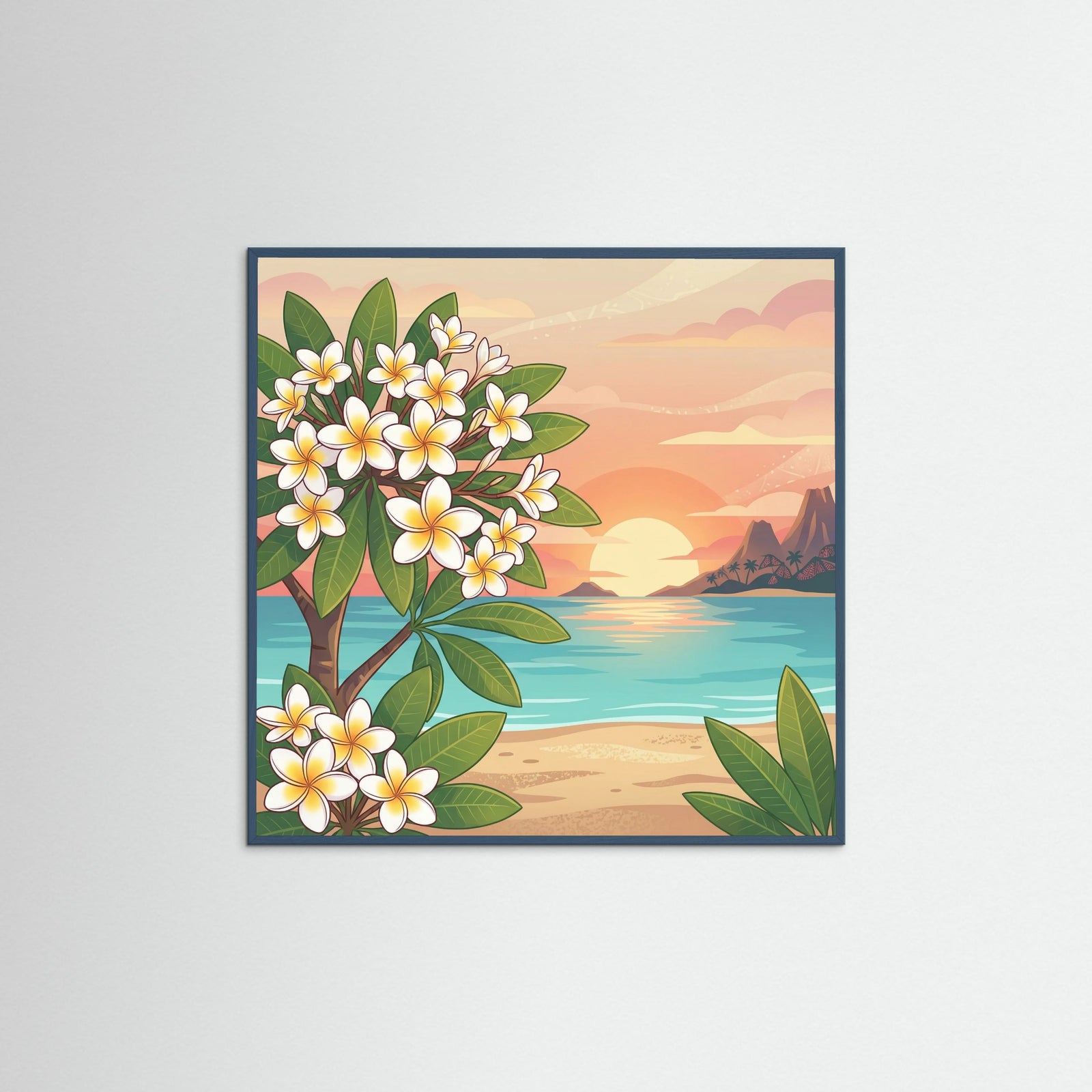 Teal Wood Square Oceans Call