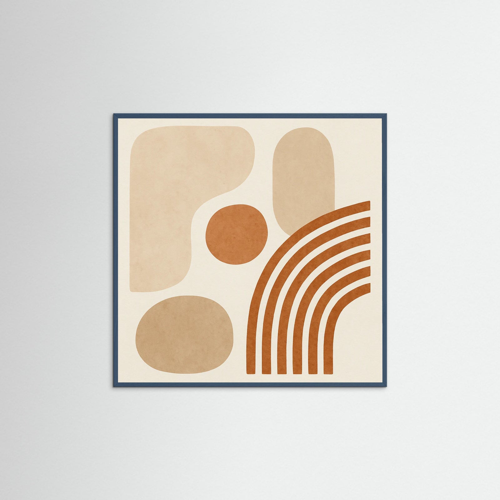 Teal Wood Square Organic Curves