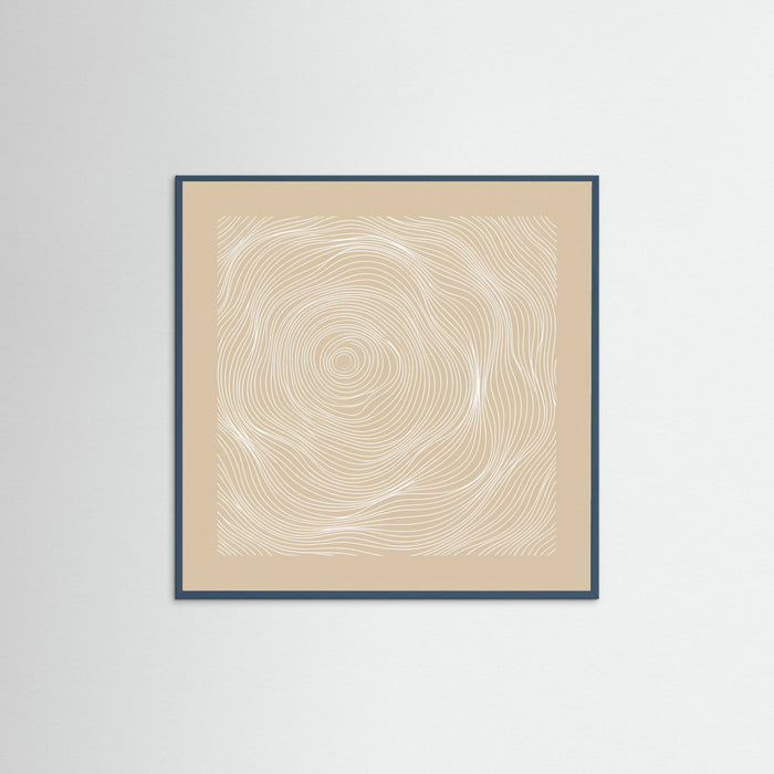 Teal Wood Square Organic Echoes