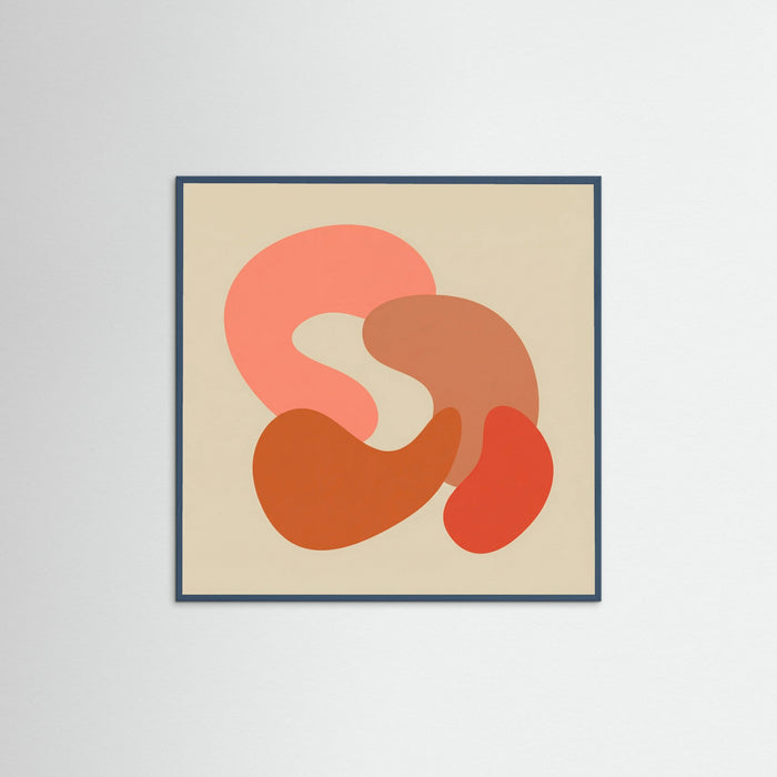 Teal Wood Square Organic Embrace