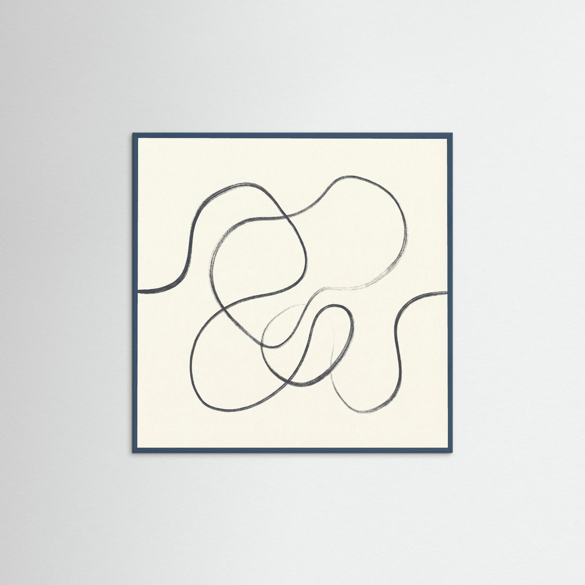 Teal Wood Square Organic Flow Beige