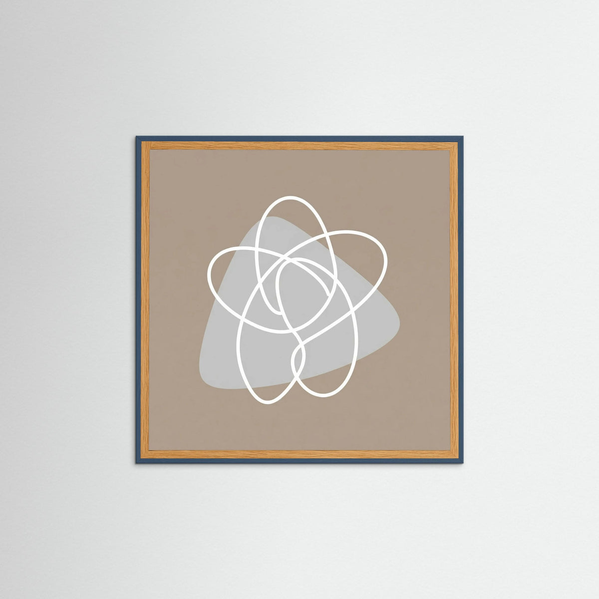 Teal Wood Square Organic Flow