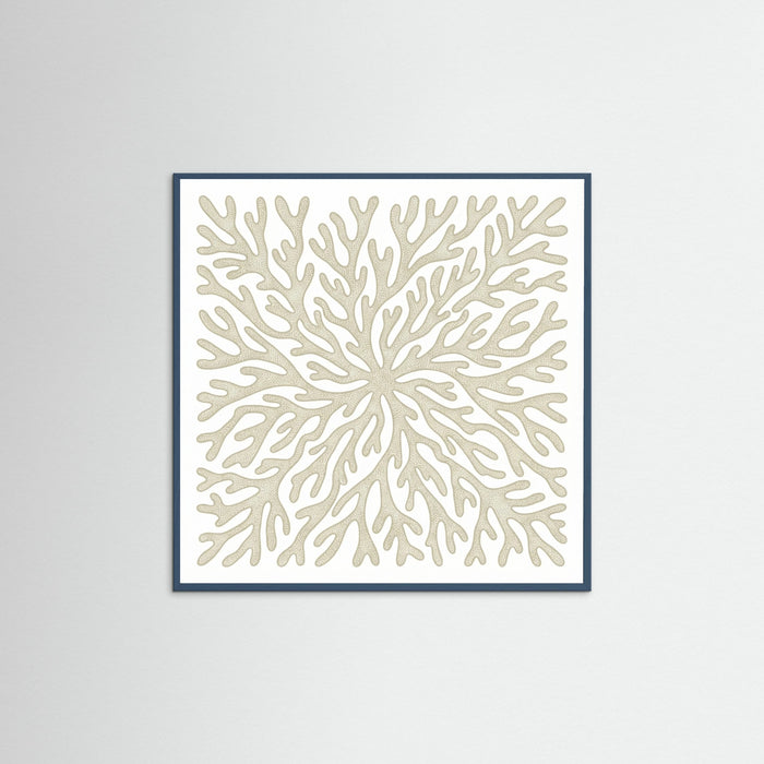 Teal Wood Square Organic Swirls