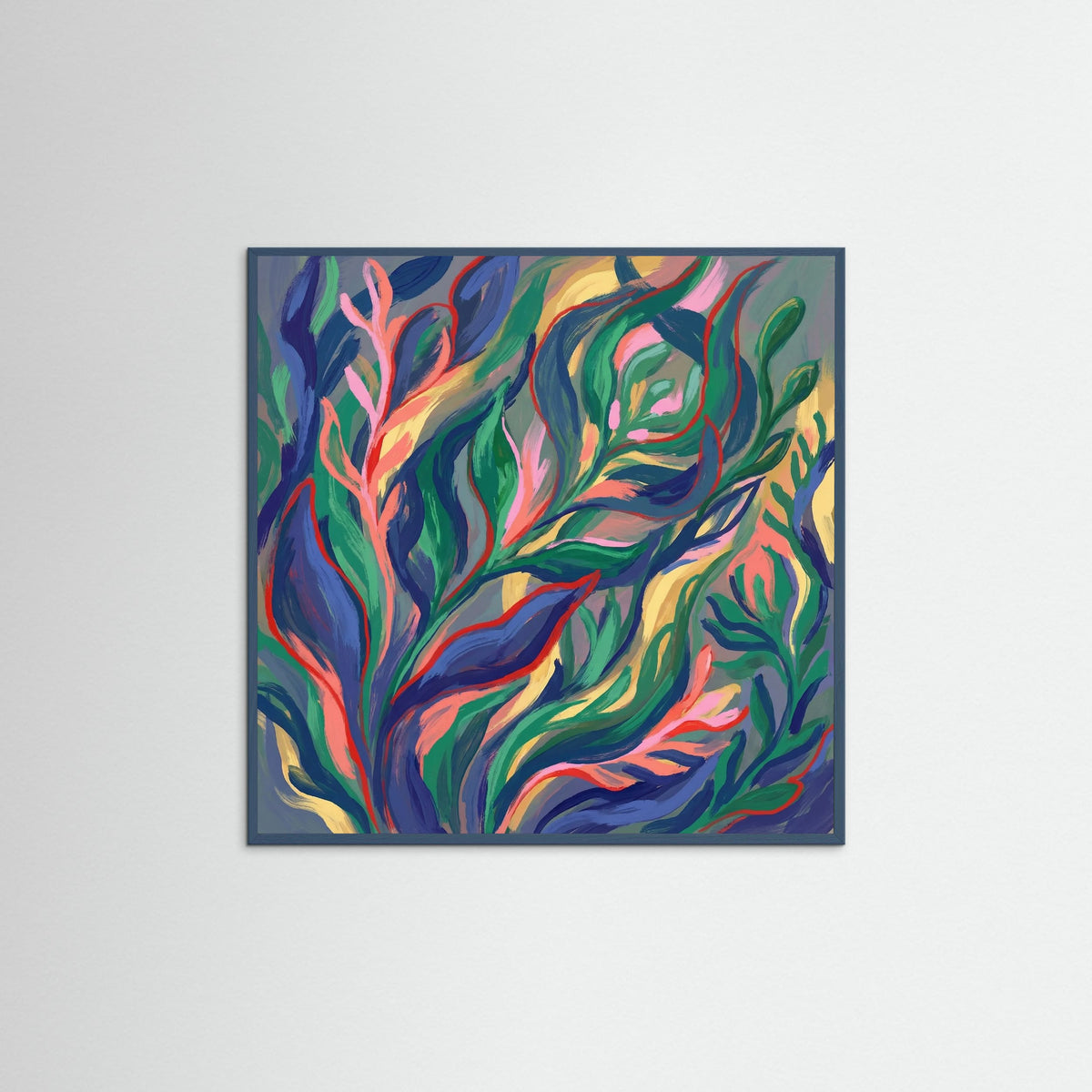 Teal Wood Square Oval Flight