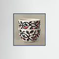 Teal Wood Square Patterned Vessel Bloom