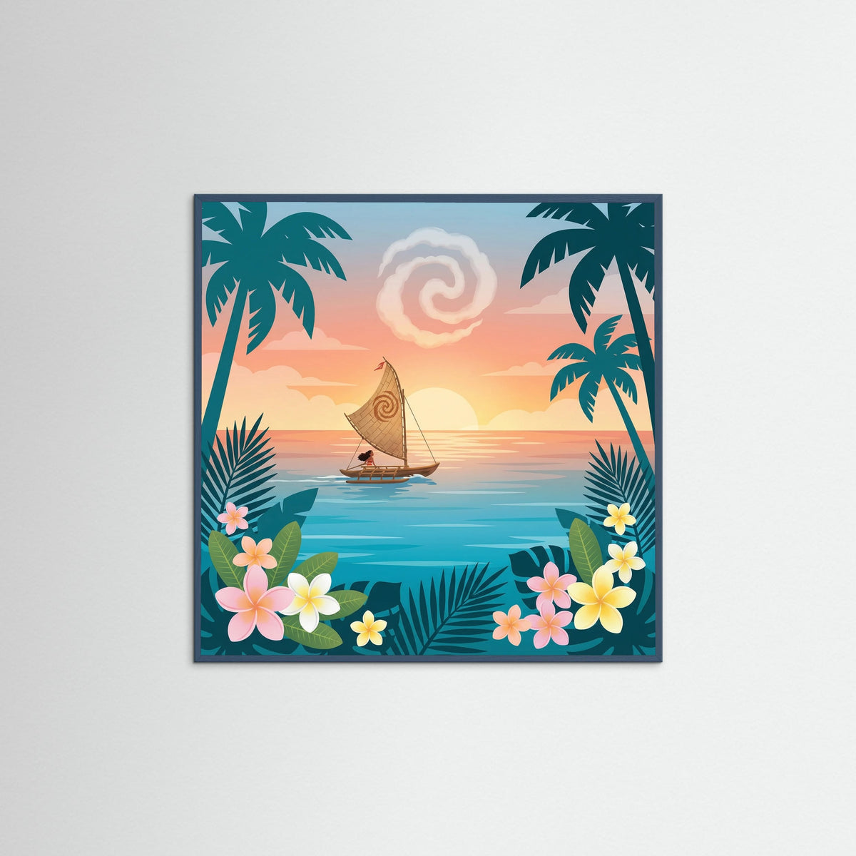 Teal Wood Square Puas Embrace