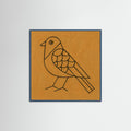 Teal Wood Square Resting Figure