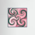 Teal Wood Square Rhythmic Flow