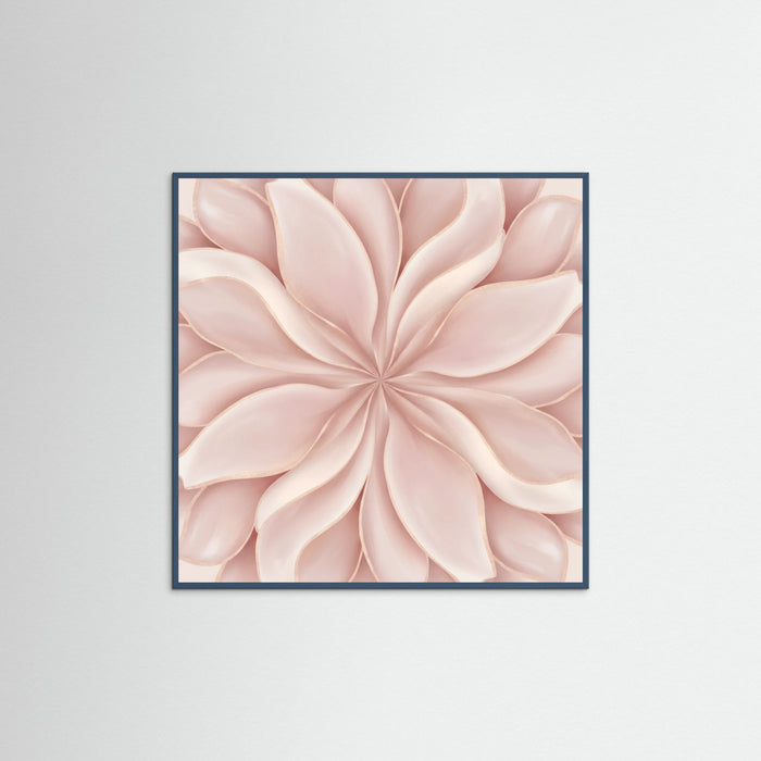 Teal Wood Square Rose Embrace