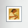 Teal Wood Square Soft frame