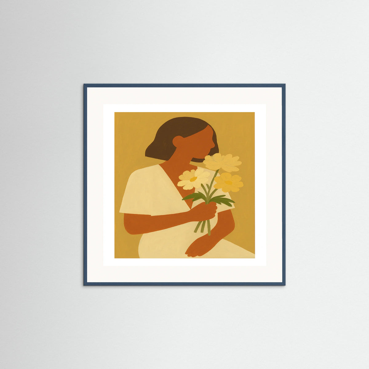 Teal Wood Square Soft frame
