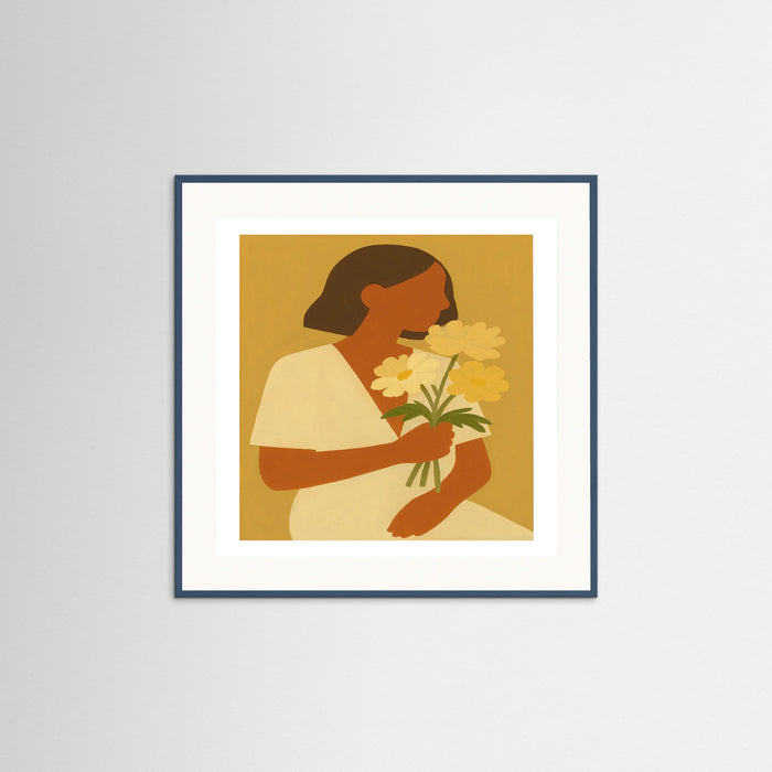 Teal Wood Square Soft frame