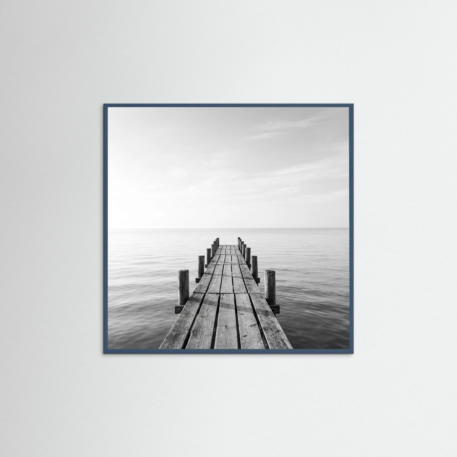 Teal Wood Square Surf Palms