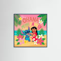 Teal Wood Square Tropical Kindness