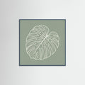 Teal Wood Square Verdant Outline